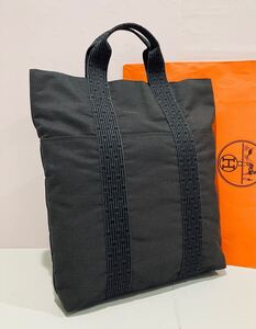 HERMES ● 新品同様 バッグ エルメス エールライン トートバッグ グレー バッグ 