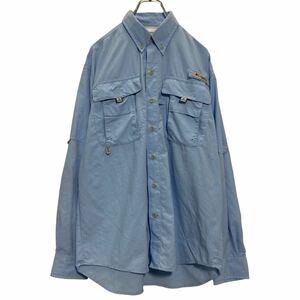 Columbia 長袖 無地シャツ XS ライトブルー コロンビア PFG アウトドア 古着卸 アメリカ仕入 a608-6319