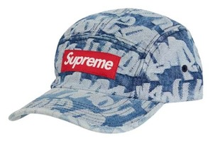 22SS Supreme Denim Camp Cap　Fat tip　blue シュプリーム　デニム　キャンプキャプ