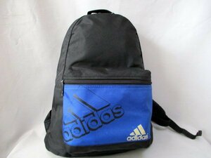 【P381】adidas/アディダス◇リュックサック　BK×NV　背当てクッション付　H42cm