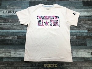 CONVERSE ALL STAR コンバース レディース ドリッピング ロゴプリント メッシュ 半袖Tシャツ M 白