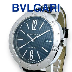 ブルガリ ブルガリブルガリ BVLGARI BB42SL 自動巻き オートマ AUTO 革ベルト レザー 黒 ブラック文字盤 メンズ 時計 腕時計 ブランド 稼働