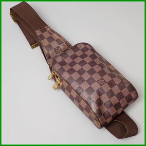 ☆1円 LOUIS VUITTON/ルイヴィトン ダミエ・エベヌ ジェロニモス ウエストバッグ N51994/ダークブラウン系/ヒップバッグ&2034600009