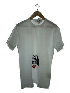 PLAY COMME des GARCONS◆Tシャツ/L/コットン/WHT/プリント/AE-T202