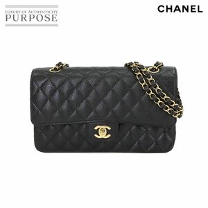 未使用 展示品 シャネル CHANEL マトラッセ 25 チェーン ショルダー バッグ キャビアスキン ブラック A01112 ゴールド 金具 90222956