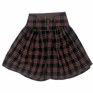 【 KAPITAL 】 美品 タータン チェック ウール アミッシュ パンツ スカート 1 S レッド 赤 キャピタル ショート ハーフ ショーツ