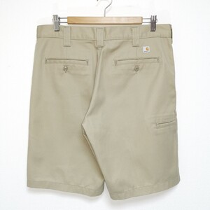 即決 W34 カーハート CARHARTT ワーク ショーツ ショートパンツ KHAKI