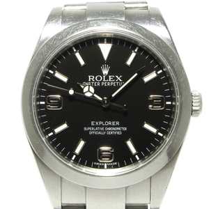 ROLEX(ロレックス) 腕時計 エクスプローラー1 214270 メンズ SS/ランダムルーレット文字盤/13コマ/梨地 黒