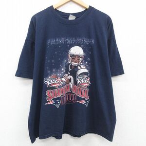 XL/古着 半袖 ビンテージ Tシャツ メンズ 00s NFL ニューイングランドペイトリオッツ トムブレディ 大きいサイズ コットン