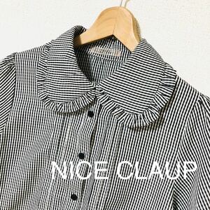 NICE CLAUP ナイスクラップ チェック　ブラウス　半袖　トップス