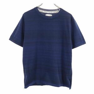 ナンバーナイン 日本製 ボーダー調柄 半袖 Tシャツ 1 紺系 NUMBER(N)INE ニット カットソー メンズ