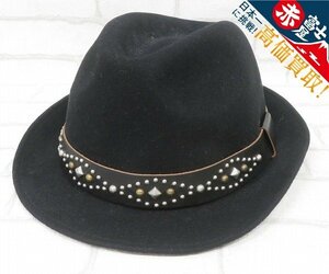 1H6559/HYSTERIC GLAMOUR 中折れスタッズウールハット 0204QH01 ヒステリックグラマー