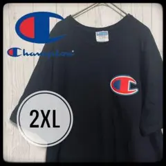 ◆ Campion ◆ チャンピオン Tシャツ 2XL ブラック 黒 ロゴ