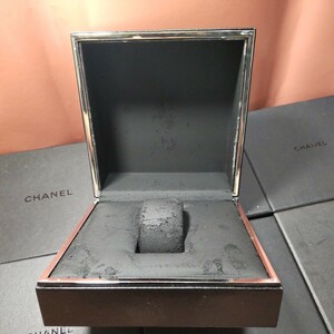 CHANEL 純正 シャネル 時計 箱 ケース ボックス 黒 内箱 黒 外箱 化粧箱 空箱 BOX 正規 ボックス 保護 保存 収納 J12 付属品 訳あり 02