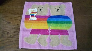 RAINBOW BEAR タオル 新品 レインボーベアー 部分無撚糸 タオル ピンク系 やわらかタオル