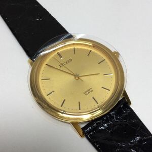 ◎【CITIZEN/シチズン】未使用品 クォーツ腕時計 EXCEED 5639-F61761TA ブラック ゴールド レディース メンズ【全国送料一律370円】