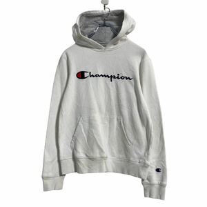 Champion ロゴスウェット パーカー キッズ L ホワイト チャンピオン プルオーバー 古着卸 アメリカ仕入 a611-6841