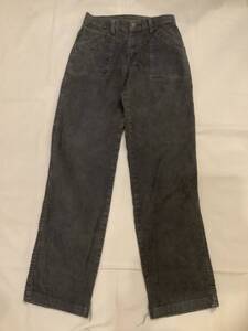 値下げ リーバイス levis コーデュロイ パンツ usa-levi チャコールグレー グレー レディース camp pant 6 MIS M ウエスト約74cm W29相当