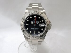 [fns] 美品 ROLEX ロレックス エクスプローラー Ⅱ 16570 A番 ブラック メンズ 自動巻き 腕時計