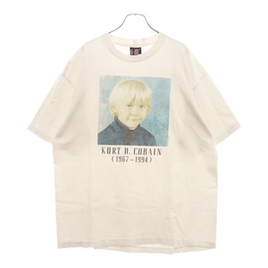 ヴィンテージ 90s NIRVANA KURT COBAIN MEMORIAL CHILD TEE ニルヴァーナ カートコバーン 幼少期 両面プリント半袖Tシャツ ホワイト