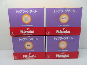 【管G631】Nittaku 日本卓球株式会社　公認球　プラスチック製　トップラージボール　2ダース　24個入り　NB-1134　4箱セット　未使用品