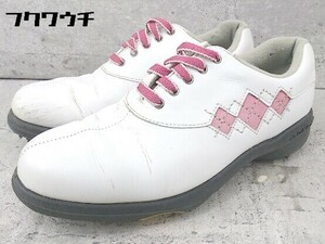 ◇ FootJoy フットジョイ ゴルフ シューズ サイズ22.5cm ホワイト ピンク系 レディース