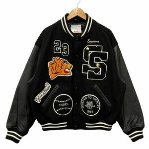 SUPREME シュプリーム 23AW Tiger Varsity Jacket タイガー バーシティ ジャケット スタジャン ブラック サイズL 正規品 / 35804