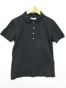 【送料込】 LACOSTE ラコステ ポロシャツ ブラック 黒 コットン ストレッチコットンピケポロシャツ PF5462L 定価17,600円 size36 S/961830