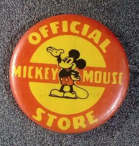  レア ミッキーマウス 缶バッチ 1937 ヴィンテージ アンティーク 30s vintage antique mickey mouse バッチ ピン