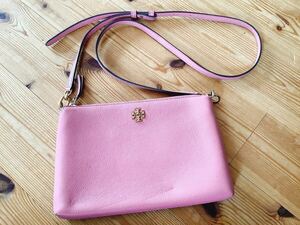 【Tory Burch】トリーバーチ　レザーショルダーバッグ　ピンク