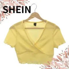 SHEIN シーイン トップス Tシャツ カットソー 半袖 レディース イエロー