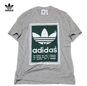 【新品】アディダス オリジナルス アーカイブ パントーン 半袖 Tシャツ【39：灰】S adidas originals 3本ライン トレーニング 家 自宅