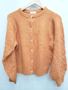 ◇ BEAUTY & YOUTH UNITED ARROWS メランジ 長袖 ニット カーディガン オレンジ イエロー系 レディース P