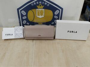 【A733】FURLA フルラ　２つ折り長財布　中古現状品