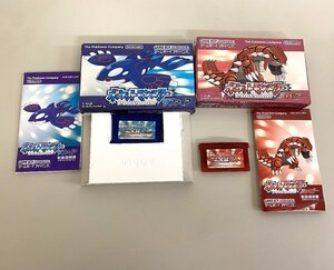 高崎店【現状品】r12-73 Nintendo ゲームボーイアドバンス用ソフト ポケモン ポケットモンスター ルビー サファイア 2本セット 動作未確認