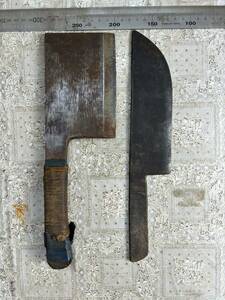 鉈　斧　刃物 在銘　石切　青龍　正吉　など　2本纏め　現状中古品　在銘有り 和包丁 中古品