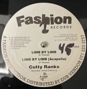 Limb by limb / Cutty Ranks 12インチ　USオリジナル?盤　レア