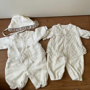 ベビーロンパース　カバーオール　セレモニードレス　長袖　冬服　新生児　ニシキ