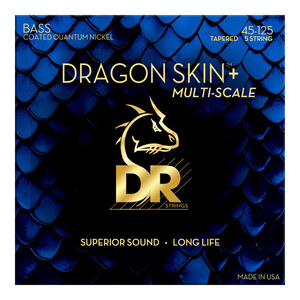 DR DRAGON SKIN＋ Quantum Nickel for Bass DBQM5-45 マルチスケール 45-125 極薄コーディング 5弦エレキベース弦