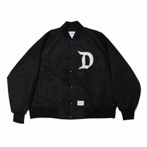 WTAPS ダブルタップス 23SS TEAM / JACKET / NYLON. TWILL. DSQD スタジャン 2 ブラック