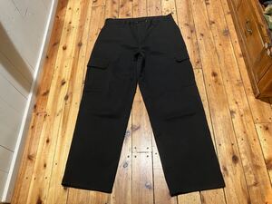 Dickies w34 黒　カーゴパンツ　ワークパンツ　100円スタート　売り切り　古着　太め　ワイド　ストレート　USA輸入　 軍パン work