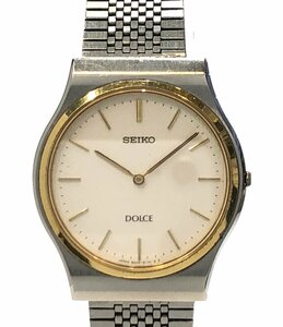 訳あり セイコー 腕時計 8N40-6090 DOLCE クオーツ ホワイト メンズ SEIKO [0604]