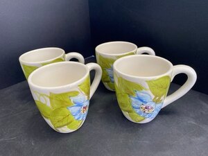 LAURIE GATES 食器 マグカップ　スープカップ 4個セット ローリーゲイツ　花柄 ☆ちょこオク☆80