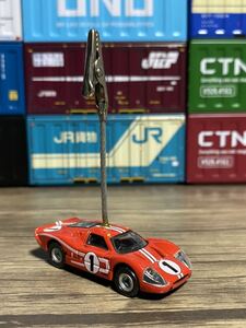 ◎フォード GT40 Mk.Ⅳ メモスタンド◎オリジナル加工品 メモクリップ 車雑貨 文具 ハンドメイド フォード