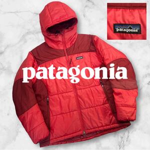 美品 PATAGONIA パタゴニア ダスパーカ サイズM 08年製 2トーン レッド×ボルドー 古着 vintage ダウン 中綿ジャケット 希少 人気 A2760