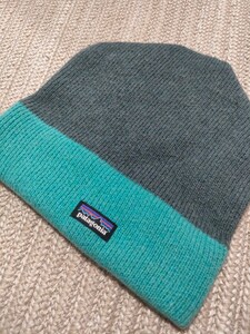 新品 定価7480 Patagonia パタゴニア FUN HOG BEANIE ウール ニットキャップ 帽子 ニット帽 グレー ターコイズ