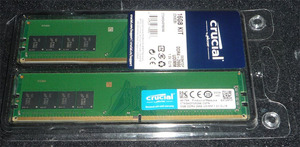 Crucial DDR4 8GB 2枚 計16GB デスクトップ向けメモリー