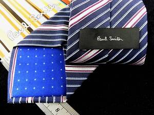 ★*:.【新品N】0526 ポールスミス「人気の裏地・水玉」【Paul Smith】【ストライプ 柄】ネクタイ