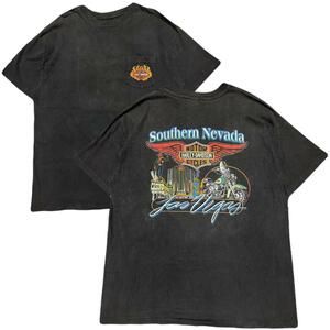 【90s】USA製　ハーレーダビッドソン　フレイム　胸ポケ　Tシャツ　Hanes