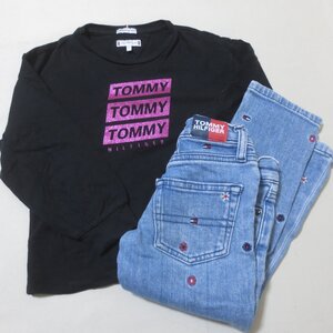 BM68　TOMMY HILFIGER　トミーフィルガー　女の子　110cm　2点　まとめ売り　カットソー　デニム　パンツ　Tシャツ 【メ便】